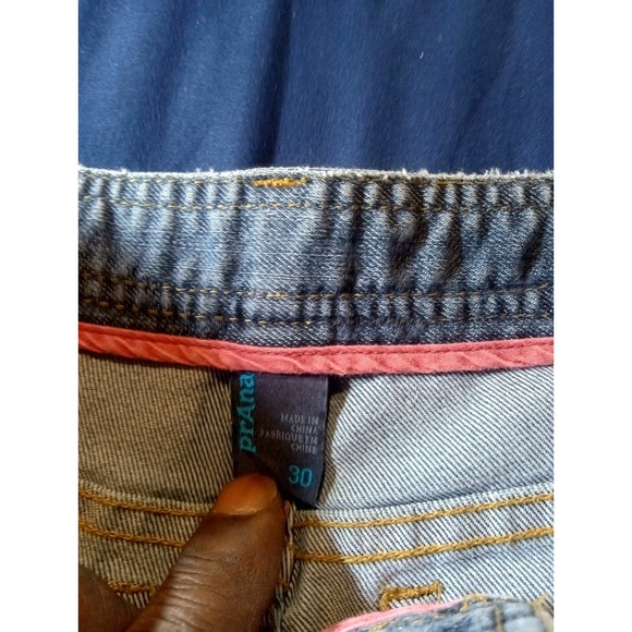 Prana Jeans Mens 30x31 Blue Denim Cotton Straight Stretch‎ Casual - Picture 4 of 6